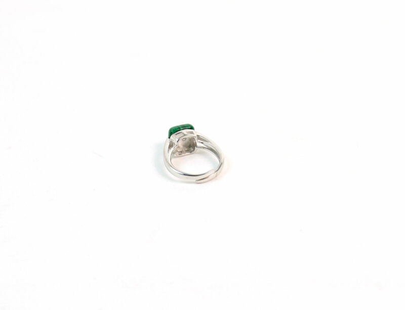 Anello in Malachite con griff in Argento 925 - immagine 2