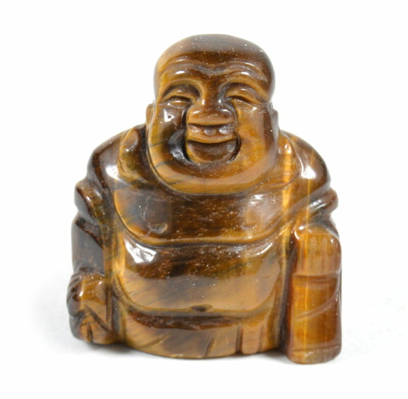 Buddha in Occhio di Tigre. Soprammobile, Idea Regalo