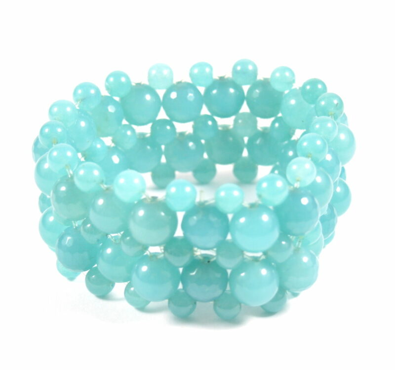 Bracciale Alto Elasticizzato in Angelite - immagine 2