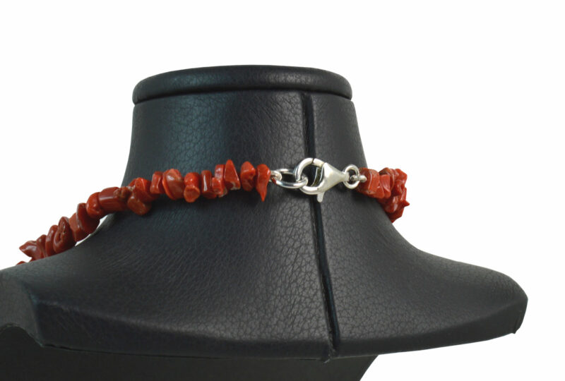 Collana a scalare in Corallo Rosso del Mediterraneo e Argento 925 - immagine 2