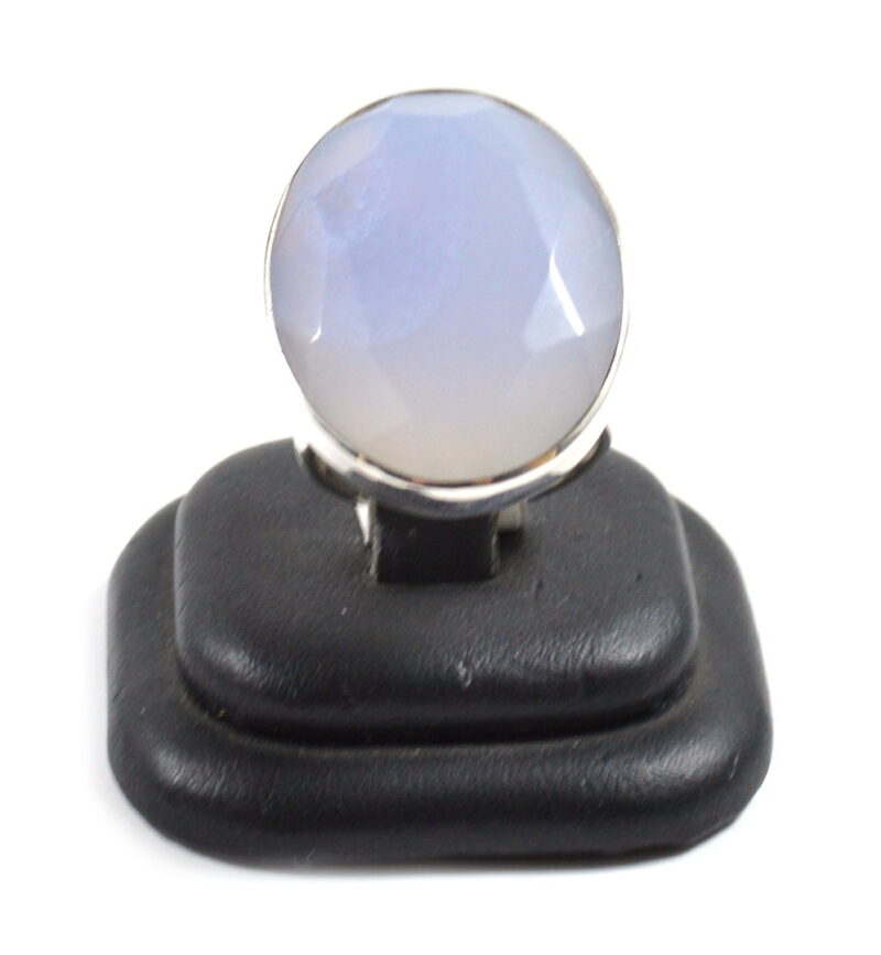 Anello Cabochon in Calcedonio e Argento 925 - immagine 2