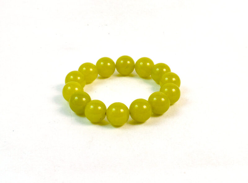 Bracciale Elasticizzato Agata Verde Tinta