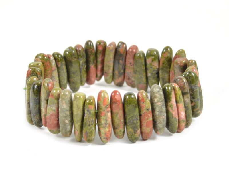 Bracciale Elasticizzato con doppio filo in Unakite