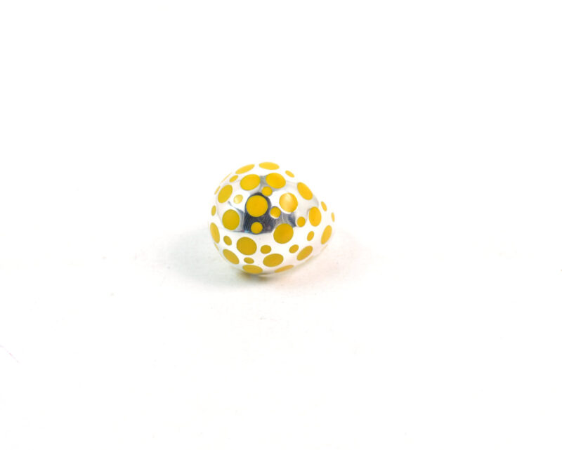 Anello Pois in Argento 925 e Smalto Giallo - immagine 2