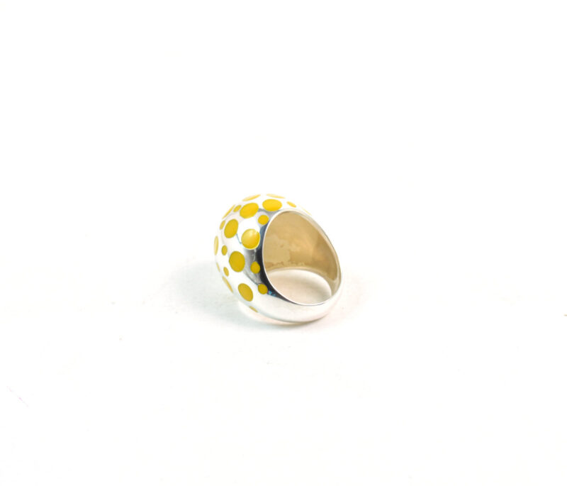 Anello Pois in Argento 925 e Smalto Giallo - immagine 4