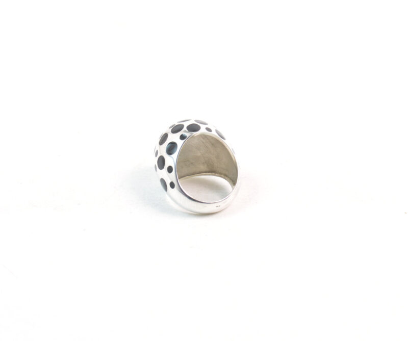 Anello Pois in Argento 925 e Smalto Nero - immagine 5